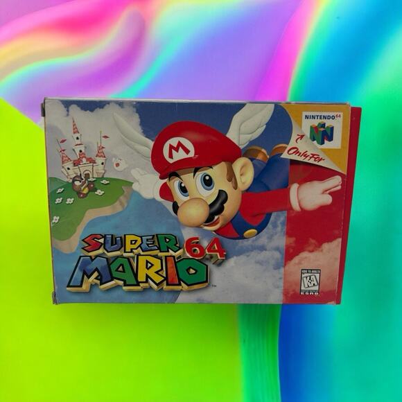 Super Mario 64 (Nintendo 64 N64) 100% Tested Authentic + Protective Case